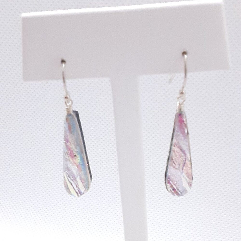 CLOSET SALE!!    New Multicolored Dichroic Glass Earrings - Picture 10 of 16